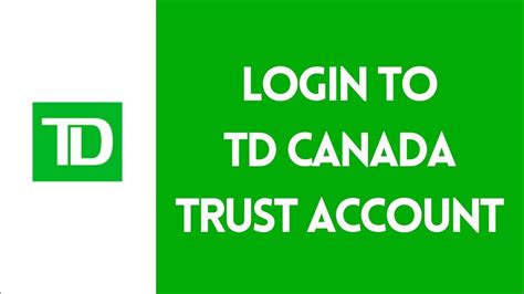 tdcanadatrust ca easyweb login.